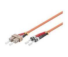 MicroConnect Šviesolaidinis laidas ST/PC – SC/PC, 62.5/125, OM1, 2m (FIB120002)