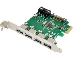 Kontrolierius MicroConnect PCIE 2.0 x1 – 4x USB 3.0 (MC-USB3.0-F3B1)