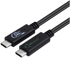 USB laidas MicroConnect USB-C - USB-C 0.25 m Juodas (ReConnect USB-C 3.2 Gen2x2)