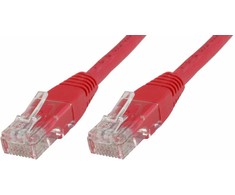 MicroConnect RJ-45/RJ-45, kat.5e, U/UTP, raudona, 20m (UTP520R)