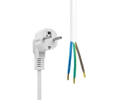 MicroConnect „Schuko“ maitinimo kabelis su atviru galu, 5 m, baltas
