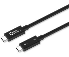 Kabelis USB MicroConnect Thunderbolt - USB-C 0.5 m Juodas (TB4005)