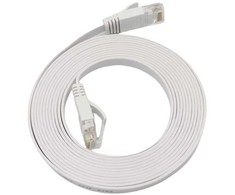 MicroConnect U/UTP CAT6A 2M Baltas Flat