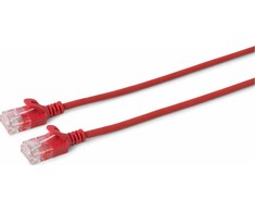 MicroConnect U/UTP CAT6A Slim 1M Raudona