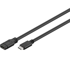 Kabelis USB MicroConnect USB-C - USB-C 1.8 m Juodas (USB-C 3.0 Extension Cable,)