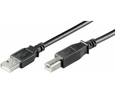 MicroConnect USB2.0 LSZH A-B 3m M-M, Juoda