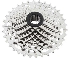 Microshift MICROŠIFT R9 / MARVO kasetė, 9-eilė, plienas, suderinamas su Shimano, 11-13- 15- 17- 19- 21- 28- 34, nikelis (NEW)