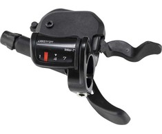 Microshift MICROŠIFT Mannet, dešinė, 7-eilė, suderinama su Shimano, Xpress Shifter, Optinis Translokacijos indikatorius, Juoda (NEW)
