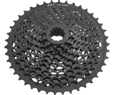 Microshift MICROŠIFT XLE 10-eilė, plienas, suderinama su Shimano, 11 -13- 15- 18- 21- 24- 28- 32- 36- 40, Juoda (NEW)