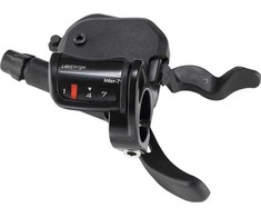 Microshift MICROŠIFT Mannet, dešinė, 7-eilė, suderinama su Shimano, Xpress Shifter, Optinis Translokacijos indikatorius, Juoda (NEW)
