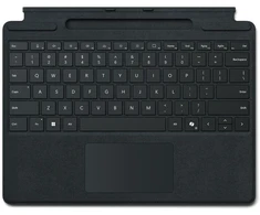 Microsoft „Surface Pro“ klaviatūra su rašiklio laikikliu verslui, jutiklinė planšetė, Microsoft, „Surface Pro 10“ verslui, „Surface Pro 9“ verslui, „Surface Pro 8“ verslui, „Surface Pro X“..., juoda, „Alcantara“, prijungimo vieta