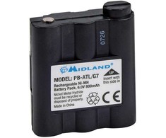 Midland Midland PB-ATL/G7, Baterija, Juodas, Midland G7 Midland G9, Nickel-Metal Hydride (NiMH), 800 mAh, 6 V
