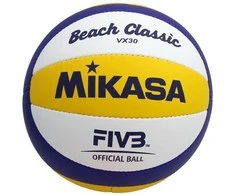 Paplūdimio tinklinio kamuolys Mikasa VX30 baltos/mėlynos/geltonos spalvos, dydis 5