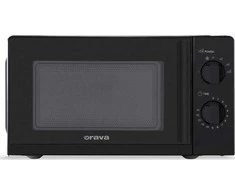 Mikrobangų krosnelė Orava mikrobangų krosnelė, 700 W, 20 l, 6 mikrobangų galios lygiai, juoda