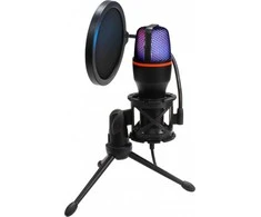 ART talpinis stovimas mikrofonas su membrana AC-02 trikojo USB LED