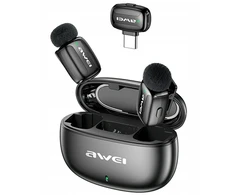 AWEI MK5 Duo Ai-Voice belaidis mikrofonas su kaklaraiščiu