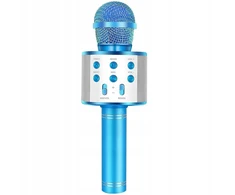 Mikrofonas ExtraLink Mikrofonas karaoke su głośnikiem pašvietimas RGB Mėlynas