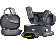 Mikrofonas Hollyland LARK MAX 2 Ultimate Combo su OWS monitorius ausinės + Camera RX + USB-C RX microphone system