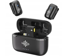 Mikrofonas Luucco MiniPods K2 Lightning juoda 2 vnt. + etui (SB11225)
