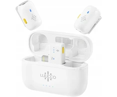 Mikrofonas Luucco MiniPods K2 Lightning baltas 2 vnt. + dėklas (SB11226)