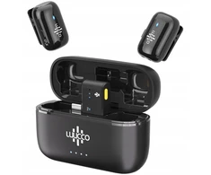Mikrofonas Luucco MiniPods K2 USB-C juoda 2 vnt. + etui (SB11229)