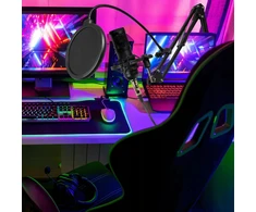 RTO Mikrofonas studyjny usb jack pojemnościowy gamingowy komplektas pop filtras statyw