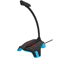 Mikrofonas Vertux Vertux Mikrofonas Daugiakryptis USB STREAMER-2 LED RGB Nutildymo mygtukas Mėlyna
