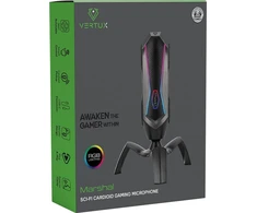 Mikrofonas Vertux Vertux Mikrofonas Kardioidinis Marshal LED RGB 360, skirtas podcast'ų įrašymui, pokalbiams VOIP, žaidimams