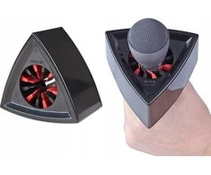 Mikrofono Rycote vienvietis trikampis juoda velevele