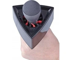 Mikrofono Rycote vienvietis trikampis juoda velevele