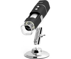 Mikroskopas Technaxx Mikroskopas su WiFi moduliu Technaxx FullHD, mastelis 1000x (juoda, sidabrinė)