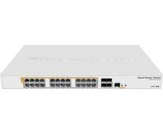 Maršrutizatorius MikroTik | CRS328-24P-4S+RM Gigabit Ethernet POE/POE+ router/switch | 12 mėn. | PoE/Poe+ jungtys quantity 24