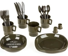 Turistinių indų ir priedų komplektas Mil-Tec 4 asmenims/26vnt. plastikinis