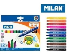 Milan Flamastria maxI Super Plovimo 12 spalvų