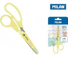 Žirklės su raštais Milan, geltonos, 13.4 cm