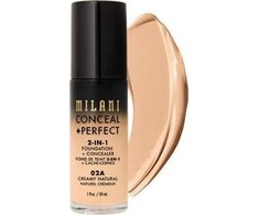 Milani Conceal + Perfect Liquid Foundation &amp; Maskuoklis 2-In-1 02A Creamy Natural, 30 ml