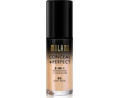 Milani Conceal + Perfect Liquid Foundation &amp; Maskuoklis 2-In-1 03 Light rusvai gelsvas, 30 ml
