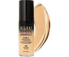 Milani Conceal + Perfect Liquid Foundation &amp; Maskuoklis 2-In-1 02 Natural, 30 ml
