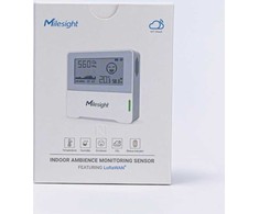 „Milesight AM103L LoRaWAN 3-in-1“ oro kokybės jutiklis matuoja: temperatūrą, drėgmę, CO2, kompaktišką dydį, bateriją.