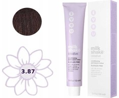 „Milk Shake“ „Milk_Shake“ kūrybiniai permanentiniai dažai, 4.41 vario pelenų vidutinė ruda spalva, 100 ml