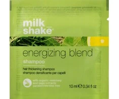 Milk Shake Pieno kokteilis, Energizuojantis mišinys, Be sulfatų, Plaukų šampūnas, Tankinamasis, 10 ml