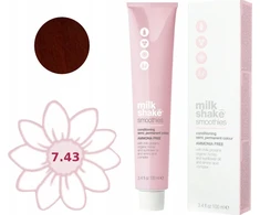 Milk Shake Milk_Shake Smoothies Semi Permanent Color 7.43 Medium Copper Golden Skirtas šviesiems plaukams, 100 ml