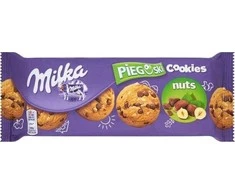 Milka MILKA Pieguski sausainiai 135g šokolado ir riešutų