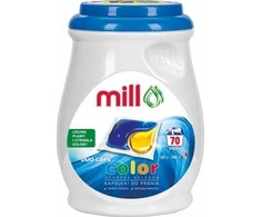 Madonis MILL PROFESSIONAL 3 kamerų spalvotų skalbinių skalbimo kapsulės, 70 vnt.