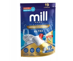 Madonis MILL CLEAN&amp;SHINE Ultra Indaplovė Capsules, 19 capsules, 3K.D