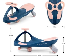 Milly Mally Gravity Ride On Gravity Navy Rožinė