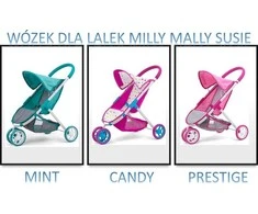 Milly Mally Susie Prestige Mint Baby golfo vežimėlis lėlėms
