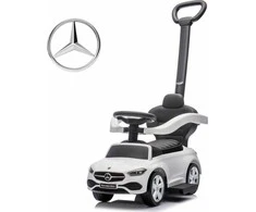Motoroleris su vairavimo rankena MERCEDES C-Class Deluxe Milly Mally Baltas