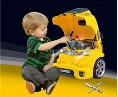 Realistic modelis of the front of the car with an opening hood Milly Mally N-GINE yellow