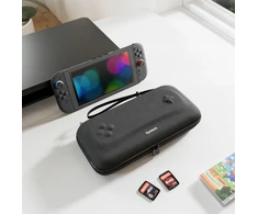 Mimd Kietas, tvirtas dėklas, skirtas „Nintendo Switch 2“ / „G11“ konsolei, smėlio spalvos su žaliu užtrauktuku